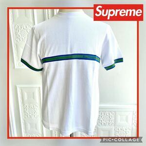 ◆新品未使用◆Supreme Knit Stripe S/S Top White S シュプリーム ニットストライプ 半袖 Tシャツ カットソー ホワイト 白 メッシュ 20SS