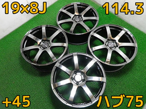 DA-15♪ENKEI PF07♪PCD114.3/5H/19×8J/+45/ハブ75♪即発送いたします♪店頭手渡し大歓迎♪