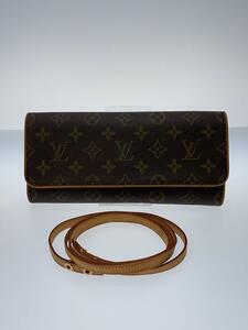 LOUIS VUITTON◆ポシェット・ツインGM_モノグラム・キャンバス_BRW/PVC/BRW/ショルダーバッグ