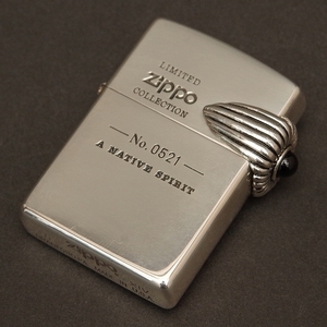 ZIPPO　A NATIVE SPIRIT　LIMITED COLLECTION　限定　シリアルナンバー入り　シルバーメッキ仕上げ　1998年製　インディアン