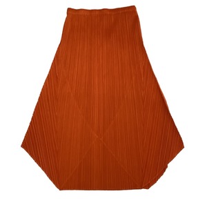 ♪♪ ISSEY MIYAKE イッセイミヤケ PLEATS PLEASE 変形 スカート SIZE 4 PP33-JG625 オレンジ やや傷や汚れあり