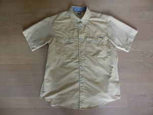 着用数回　mont・bell ハーススリーブシャツ　半袖シャツ　Mサイズ　からし色　ウイックロン仕様 1104908 定形外250円～