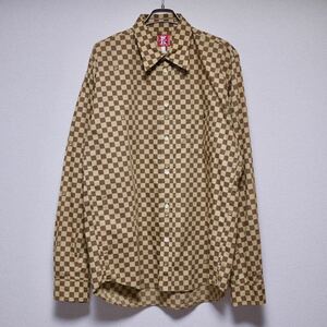 初期 A BATHING APE DEMIER CHECK SHIRT Size XL ア ベイシング エイプ ダミエ チェック シャツ BAPE ベイプ