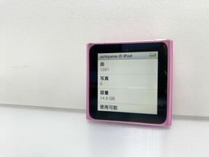 CC2-040701 画面綺麗　iPod nano 第6世代 A1366 16GB ピンク モデル:MC698J 動作良好 バッテリー持ち時間未確認