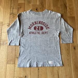 WAREHOUSE Football Tee 美中古 38 ウエアハウス 染込み フットボール Tシャツ