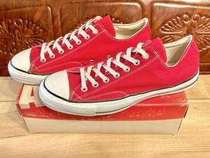 ★☆70s!USA!希少レア!converse ALL STAR ox 赤 11.5 30cm コンバース オールスター レッド 赤箱 チャック デッド ビンテージ 2310☆★