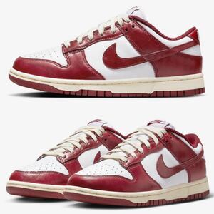 ★売切★NIKE DUNK LOW PRM チームレッドxホワイト ヴィンテージUS5.5(22.5cm)新品未使用国内正規★JORDANSBAIRMAX国内定価￥15,400