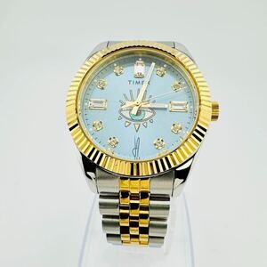 美品　TIMEX Jacquie Aiche with Timex タイメックス　ジャッキー・アイシュ コレクション - legacy blue sunray tribe eye TW2V51400