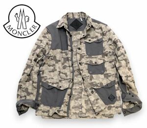 正規品 MONCLER W CAMICIA SPORTIVA カモフラージュ フィールドジャケット モンクレール×ホワイトマウンテニアリング JACKET シャツ M S-1