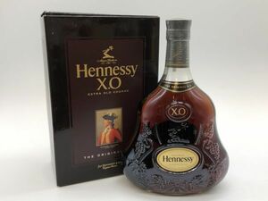 【未開栓】Hennessy X.O COGNAC ヘネシー X.O ブランデー コニャック 黒キャップ クリアボトル 700ml 40% 箱付き①