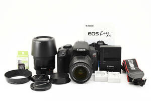 ◆美品◆Canon キャノン EOS x7i ダブルレンズキット 予備バッテリー 32GBメモリ 6ヶ月動作保証