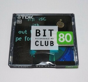 【新品MDディスク】TDK BIT CLUB 80分 品番MD-BC80BPS 1枚 デジタル性能に優れる高品質ディスク＆耐熱・高精度シェル 未開封品 希少 ☆☆☆