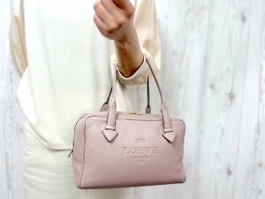 極美品 LOEWE ロエベ ヘリテージ ハンドバッグ ショルダーバッグ バッグ レザー 紫 70644Y