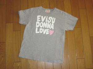 EVISU DONNA LOVE Tシャツ 灰 エヴィス