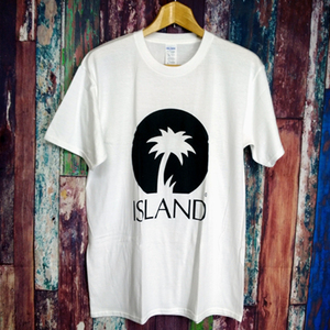送込　ISLAND Records　JAMAICA　半袖Tシャツ　白Mサイズ 