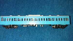 ◆トミー製 通勤形電車１03系中間付随車サハ１０３スカイブルー色 旧ロッド１両