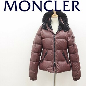 ◆MONCLER モンクレール BADIA バディア デカロゴワッペン フーデッド ダウン ジャケット ブラウン 1