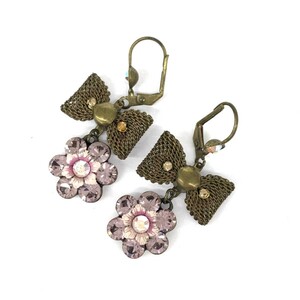 ◆Michal Negrin ミハエルネグリン ピアス◆ ゴールドカラー×ピンク フラワー カラーストーン レディース accessory アクセサリー