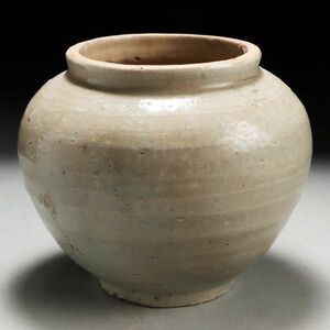 Y831. 時代朝鮮美術 李朝 白磁 壺 高さ10.5cm / 陶器陶芸古美術時代花器花瓶