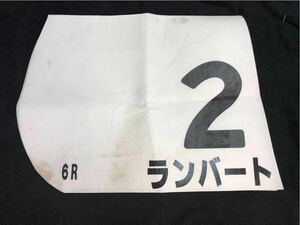 ［JRA実使用ゼッケン］ランバート（2歳新馬戦）／和田竜二騎手騎乗／16着／阪神競馬場