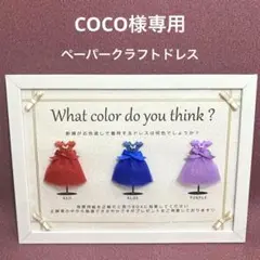 COCO様専用 ドレス色当てクイズ ドレス当てクイズ