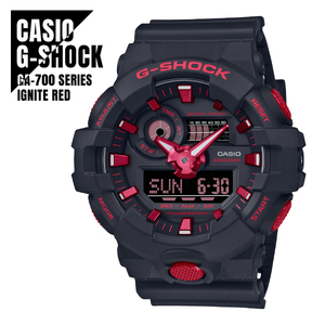 日本未発売 CASIO カシオ G-SHOCK ジーショック Ignite Red イグナイトレッド シリーズ GA-700BNR-1A 腕時計 メンズ★新品