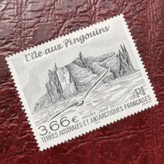 52544セール現品限　外国切手未使用　仏領南極地域発行凹版風景1種揃海鳥高額券