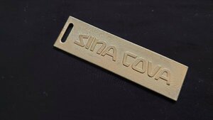 送料無料【ZZ0233】希少!! 未刻印 シナコバ SINA COVA 金属製 ネームプレート カラー：シルバー ※ベルト無し