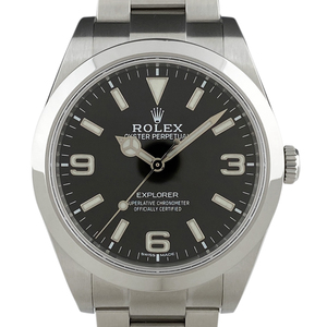 ロレックス ROLEX エクスプローラー1 214270 腕時計 SS 自動巻き ブラック メンズ 【中古】