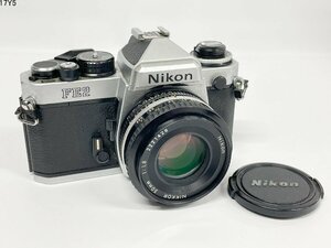 ★シャッターOK◎ Nikon ニコン FE2 NIKKOR 50mm 1:1.8 一眼レフ フィルムカメラ ブラックボディ レンズ 17Y5-8