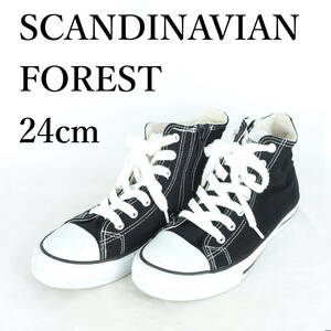 MK3255*SCANDINAVIAN FOREST*スカンジナビアンフォレスト*レディースハイカットスニーカー*24cm*黒