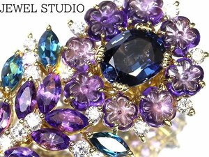 IGI10838SS【売り切り】新品仕上【RK宝石】JEWEL STUDIO ジュエルスタジオ 極上ブルースピネル 大粒2.57ct ダイヤ 超高級ネックレス