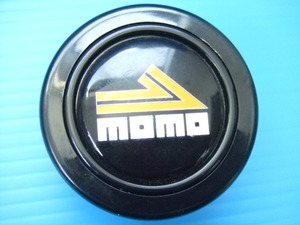 当時物 新品 矢momo 黄色ロゴ ホーンボタン 旧車 昭和 モモ ステアリング ハンドル 暴走族 街道レーサー 族車 高速有鉛 ホーンスイッチ