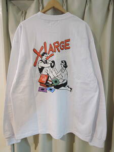 X-LARGE XLARGE エクストララージ LISTEN TO THE RECORD L/S TEE 白 XLサイズ 人気商品 送料\230~ 値下げしました！