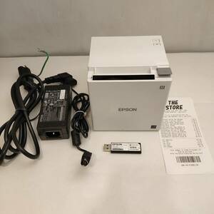 ●EPSON TM-m30 611 M335B Bluetooth サーマルレシートプリンタ 無線LANオプション OT-WL06付き 現状品●