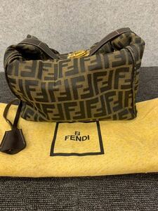 ◆【売り切り】FENDI フェンディ ズッカ キャンバス レディース ハンドバック 