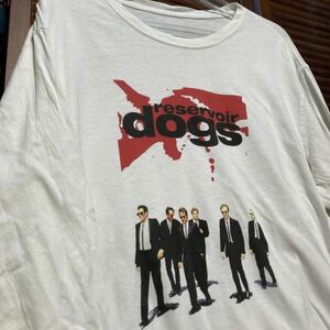 AGCC 1スタ 白 ムービー 長袖 Tシャツ ロンT レザボアドッグス タランティーノ 映画 - 90s 00s ビンテージ 古着 卸 仕入れ