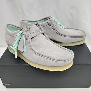 25cm 新品 クラークス オリジナルス Wallabee ワラビー ロー グレー UK7 ホワイト スエード ClarksOriginals ローカット モカシン