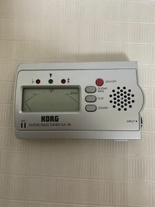 KORG GUITAR/BASS TUNER GA-30/コルグ ギター ベース チューナー GA-30/本体のみ/通電のみ確認/部品取り用/楽器用/USED/小傷等経年