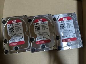 ◆◇【3枚セット】Western Digital Red 3TB WDC WD30EFRX 3.5インチ SATA ◇◆