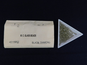 2925△未使用 チェコビーズ M.C.GLASS BEADS BLACK DIAMOND ブラックダイヤモンド SUPERIOR CRYSTAL