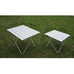 アルミ合金製ポータブルテーブル 屋外用折りたたみ家具 キャンプ ハイキング 旅行 ピクニック用