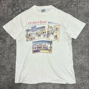 USA製 80s 90s Hanes ヘインズ Tシャツ シングルステッチ アート 企業T スーベニア ホワイト 80年代 90年代 ヴィンテージ vintage