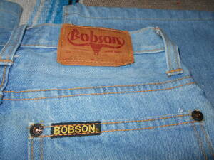 １９７０年代製 ボブソン BOBSON インディゴ ビンテージ ジーンズ 隠さないリベット 藍染め ヒッピーVINTAGE HIPPIE INDIGO JEANS ANTIQUES