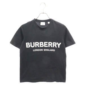 BURBERRY バーバリー ロゴプリントクルーネックTシャツ 半袖カットソー ブラック レディース 8011651