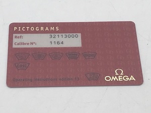 OMEGA　オメガ　スピードマスターデイト　3511,30用　純正品　カード