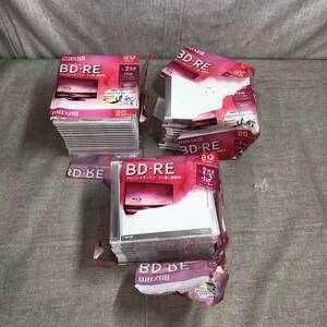 未使用　maxell 録画用 BD-RE 標準130分 2倍速 ワイドプリンタブルホワイト BEV25WPE.20Ｓ　60枚セット