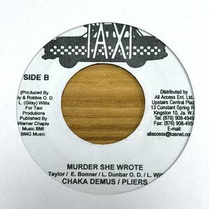 Chaka Demus & Pliers「MURDER SHE WROTE」ビッグファウンデーション / T.O.K.「SUNSHINE」/ BAM BAM Riddim TAXI 7インチ【美中古】