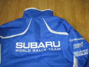 スバルSTI　555ワールドラリー・WRC・WRX　刺繍ロゴスパルコ・ピレリオフィシャル　ジャケット　サイズS（M～L相当）　美中古