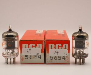 ■RCA 5654 (6AK5/6J1の高信頼管) 未使用測定済 元箱入 2本